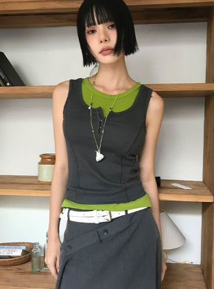 HOOK STITCH SLEEVELESS